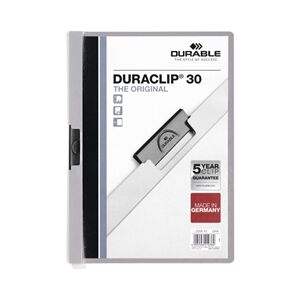 Durable DURACLIP 30 A4 Folder Grey Durable DURACLIP 30 A4 Folder Grey