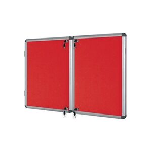 Bi-Office Enclore Display Case Red Felt Acrylic Aluminium Frame 32xA4 Bi-Office Enclore Display Case Red Felt Acrylic Aluminium Frame 32xA4