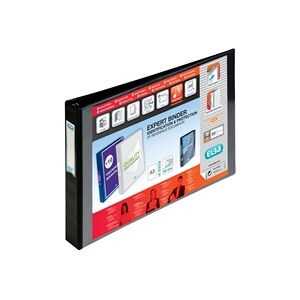 Elba Vision 30mm 4D-Ring Binder Oblong A3 Black 400000113 Elba Vision 30mm 4D-Ring Binder Oblong A3 Black 400000113