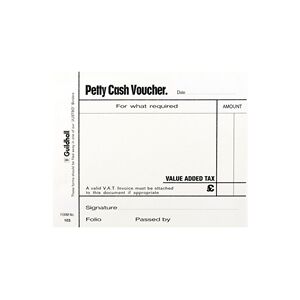 Exacompta Guildhall Petty Cash Pad 100 Leaves 127x102mm White (5 Pack) Exacompta Guildhall Petty Cash Pad 100 Leaves 127x102mm White (5 Pack)