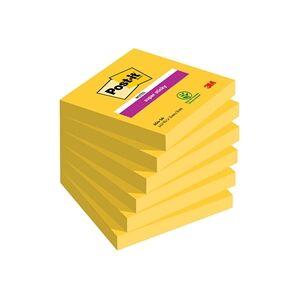 Post-it Notes Super Sticky 76 x 76mm Ultra Yellow (6 Pack) 654-S6 Post-it Notes Super Sticky 76 x 76mm Ultra Yellow (6 Pack) 654-S6
