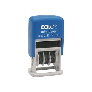 COLOP Self Inking Mini Text and Date Stamp RECEIVED COLOP Self Inking Mini Text and Date Stamp RECEIVED