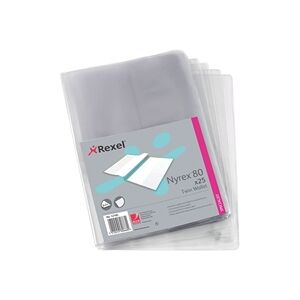 Rexel Nyrex Twin Wallet A4 Clear (25 Pack) Rexel Nyrex Twin Wallet A4 Clear (25 Pack)