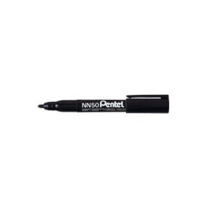 Pentel NN50 Permanent Marker Bullet Tip Black (Pack of 12) NN50-A Pentel NN50 Permanent Marker Bullet Tip Black (Pack of 12) NN50-A