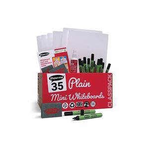 Show-me StayClean A4 Whiteboards Plain (35 pens erasers cleaners) Show-me StayClean A4 Whiteboards Plain (35 pens erasers cleaners)