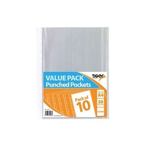 Unbranded A4 Punched Pockets 30 Micron (200 Pack) Unbranded A4 Punched Pockets 30 Micron (200 Pack)