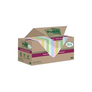 Post-it Super Sticky Recycled 76x76 Assorted (Pack of 18) Post-it Super Sticky Recycled 76x76 Assorted (Pack of 18)