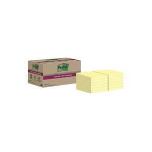 Post-it Super Sticky Recycled 47.6x47.6mm Yellow (Pack of 12) Post-it Super Sticky Recycled 47.6x47.6mm Yellow (Pack of 12)