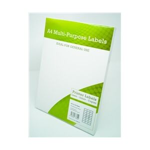 Alpa-Cartridge A4 Multip Labels 24 Per Sheet 64x33.9mm White100 Alpa-Cartridge A4 Multip Labels 24 Per Sheet 64x33.9mm White100