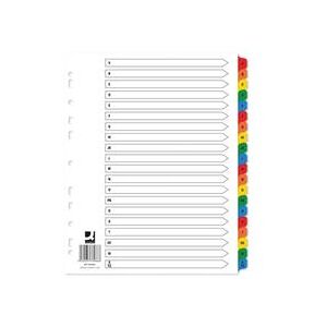 Q-Connect EW Index A-Z Reinforced Multicoloured (15 Pack) KF76986Q Q-Connect EW Index A-Z Reinforced Multicoloured (15 Pack) KF76986Q