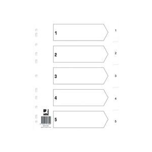 Q-Connect Index 1-5 Polypropylene White (25 Pack) KF01352Q Q-Connect Index 1-5 Polypropylene White (25 Pack) KF01352Q