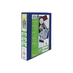 Elba Panorama 40mm 4 D-Ring Presentation Binder A4 Blue (6 Pack) Elba Panorama 40mm 4 D-Ring Presentation Binder A4 Blue (6 Pack)