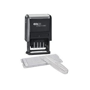 Colop Printer S260 DIY Text Date Stamp Black with Red/Blue Pad 171141 Colop Printer S260 DIY Text Date Stamp Black with Red/Blue Pad 171141