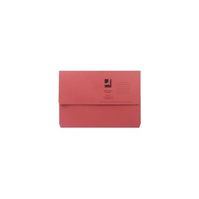 Q-Connect Document Wallet Foolscap Red (Pack of 50) Ref KF23016 Q-Connect Document Wallet Foolscap Red (Pack of 50) Ref KF23016