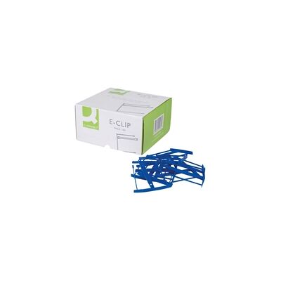 Q-Connect Binding E-Clip 60mm Blue (Pack of 100) Ref KF02282 Q-Connect Binding E-Clip 60mm Blue (Pack of 100) Ref KF02282