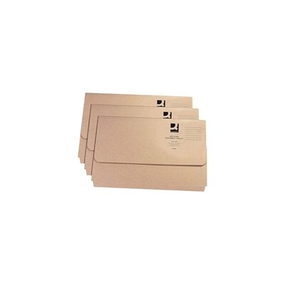 Q-Connect Document Wallet Foolscap Buff (50 Pack) KF26090 Q-Connect Document Wallet Foolscap Buff (50 Pack) KF26090