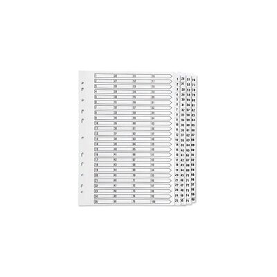 Q-Connect 1-100 Index Multi-Punched Reinforced Board Clear - KF97059 Q-Connect 1-100 Index Multi-Punched Reinforced Board Clear - KF97059