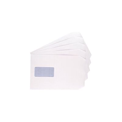 Q-Connect C5 Envelopes Window Pocket SelfSeal White Pk500- KF71463 Q-Connect C5 Envelopes Window Pocket SelfSeal White Pk500- KF71463