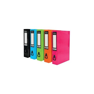 Pukka Brights Box File Foolscap Assorted (10 Pack) BR-9450 Pukka Brights Box File Foolscap Assorted (10 Pack) BR-9450