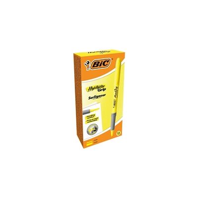 Bic Briteliner Grip Highlighter Pen Chisel Tip 1.6-3.4mm - 811935 Bic Briteliner Grip Highlighter Pen Chisel Tip 1.6-3.4mm - 811935