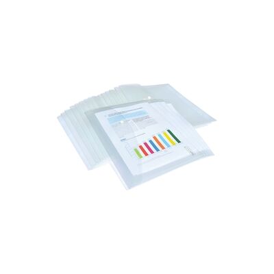 Rapesco Foolscap Popper Wallet Clear (20 Pack) 1496 Rapesco Foolscap Popper Wallet Clear (20 Pack) 1496