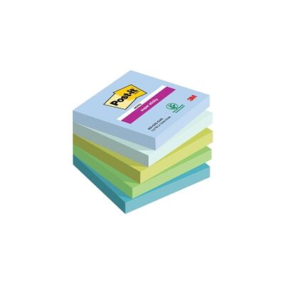 Post-it® Super Sticky Notes Oasis 76mm x 76mm Pk5 Post-it® Super Sticky Notes Oasis 76mm x 76mm Pk5