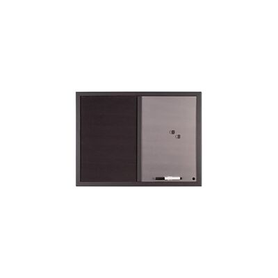 Bi-Office Black Shadow Fabric Silver Finish Board Black Frame 60x45cm Bi-Office Black Shadow Fabric Silver Finish Board Black Frame 60x45cm