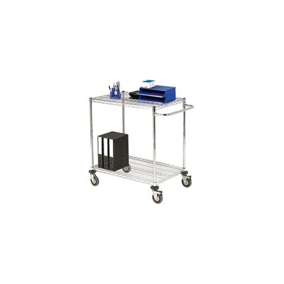 Unbranded Mobile Trolley 2-Tier Chrome Unbranded Mobile Trolley 2-Tier Chrome