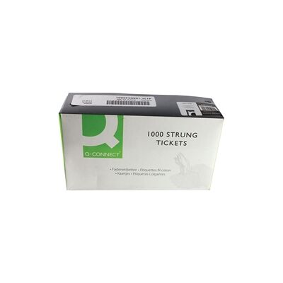 Unbranded Strung Ticket 70x44mm White (1000 Pack) KF01622 Unbranded Strung Ticket 70x44mm White (1000 Pack) KF01622