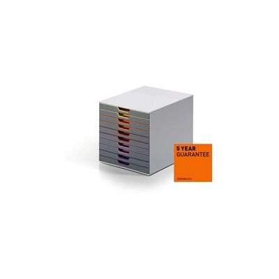 Durable VARICOLOR Desktop Organiser 10 Drawer Colour Coded A4+ Durable VARICOLOR Desktop Organiser 10 Drawer Colour Coded A4+