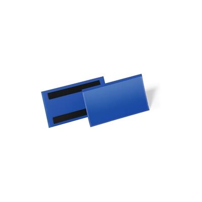 Durable Magnetic Ticket Holder Pockets - 50 Pack - 150 x 67mm - Blue Durable Magnetic Ticket Holder Pockets - 50 Pack - 150 x 67mm - Blue