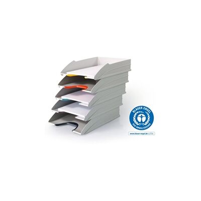 Durable VARICOLOR ECO Stackable Letter Trays 5 Pack A4+ Colour Coded Durable VARICOLOR ECO Stackable Letter Trays 5 Pack A4+ Colour Coded