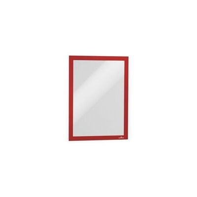 Durable DURAFRAME Magnetic Signage Frame - 2 Pack - A4 Red Durable DURAFRAME Magnetic Signage Frame - 2 Pack - A4 Red