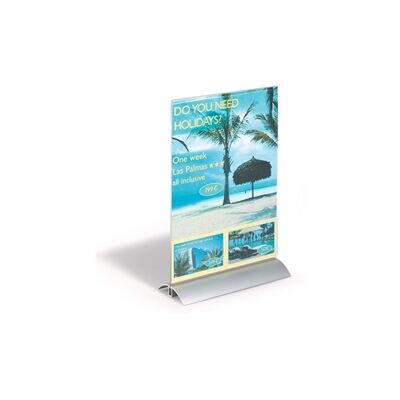 Durable Acrylic Aluminium Display Stand Table Sign Holder - A4 - Clear Durable Acrylic Aluminium Display Stand Table Sign Holder - A4 - Clear