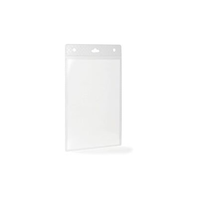 Durable Name Badge Holders Clear and Punched - A6 Portrait - 20 Pack Durable Name Badge Holders Clear and Punched - A6 Portrait - 20 Pack