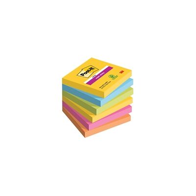 Post-it Super Sticky Notes 76x76mm 90 Sheets Carnival (Pack of 6) Post-it Super Sticky Notes 76x76mm 90 Sheets Carnival (Pack of 6)
