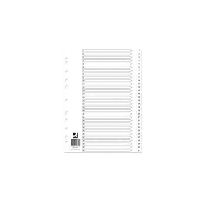 Q-Connect Index 1-31 Polypropylene White (10 Pack) KF01357Q Q-Connect Index 1-31 Polypropylene White (10 Pack) KF01357Q