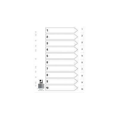 Q-Connect Q Connect Index 1-10 Polypropylene White (25 Pack) Q-Connect Q Connect Index 1-10 Polypropylene White (25 Pack)