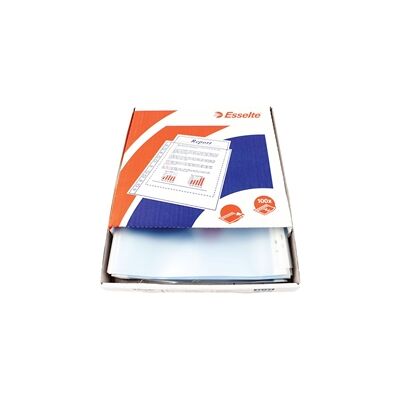 Esselte Pocket Top Opening Embossed A4 Clear (100 Pack) 23752 Esselte Pocket Top Opening Embossed A4 Clear (100 Pack) 23752