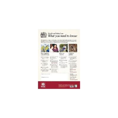 Unbranded Health and Safety Law Poster A2 Unbranded Health and Safety Law Poster A2