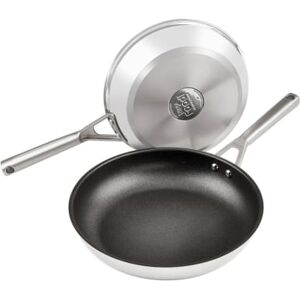 Ninja ZEROSTICK Stainless Steel 2-Piece Frying Pan Set (20cm/26cm) - C62100UK Ninja ZEROSTICK Stainless Steel 2-Piece Frying Pan Set (20cm/26cm) - C62100UK