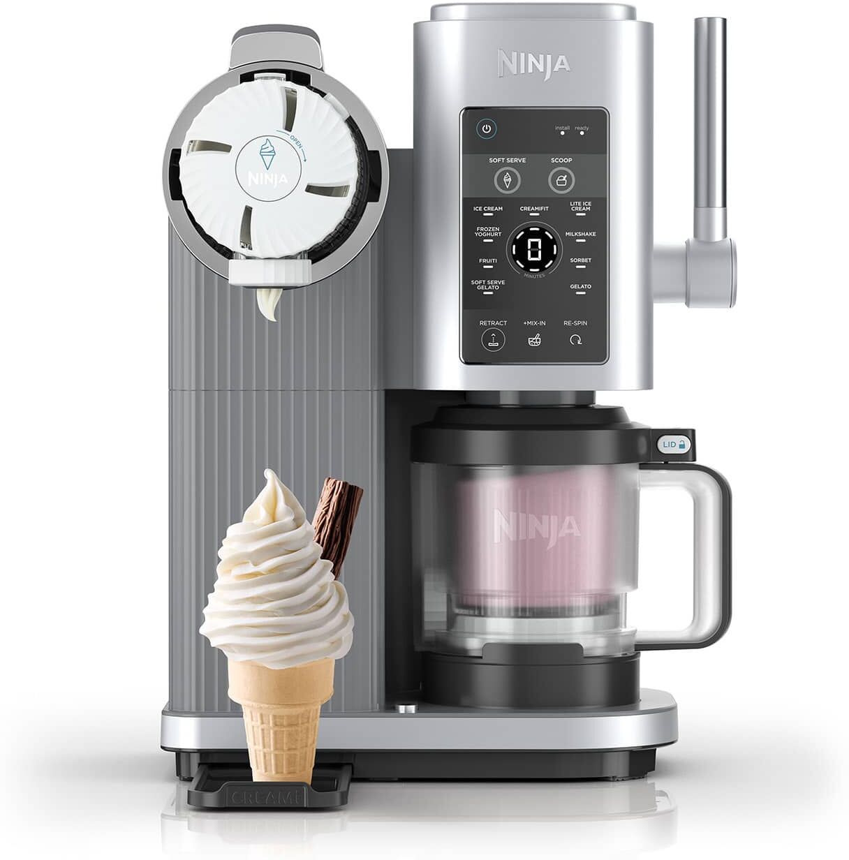 Ninja Swirl CREAMi - Soft Serve Ice Cream Maker - NC701UK – Silver