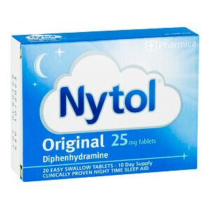 Nytol Diphenhydramine 25mg Sleep Aid Tablets - 20 Tablets Nytol Diphenhydramine 25mg Sleep Aid Tablets - 20 Tablets