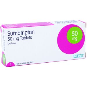 Sumatriptan 50mg - Migraine Relief - Pack of 6 Sumatriptan 50mg - Migraine Relief - Pack of 6