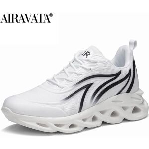 AIRAVATA Men's Flame Printed Sneakers Comfortable Running Shoes Outdoor Men Athletic Shoes 40 white AIRAVATA Men's Flame Printed Sneakers Comfortable Running Shoes Outdoor Men Athletic Shoes 40 white