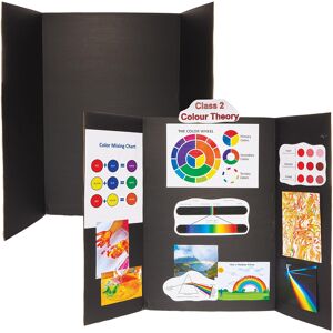 Baker Ross Fn200 Black Presentation Boards - Pack Of 4, For Displaying Table Top Baker Ross Fn200 Black Presentation Boards - Pack Of 4, For Displaying Table Top