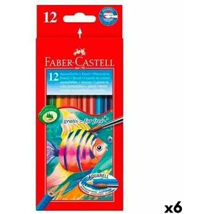 Watercolour Pencils Faber-Castell Multicolour 6 Pieces Watercolour Pencils Faber-Castell Multicolour 6 Pieces