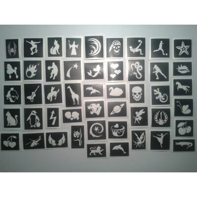 Dazzle Glitter Tattoos 200 Stencils For Glitter Tattoos / Airbrush Girls Boys Children Dazzle Glitter Tattoos 200 Stencils For Glitter Tattoos / Airbrush Girls Boys Children
