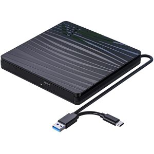 Sodial 2x(External Cd/dvd Drive For Laptop, Usb 3.0 & Type-C Portable Cd Dvd +/-Rw5716 Sodial 2x(External Cd/dvd Drive For Laptop, Usb 3.0 & Type-C Portable Cd Dvd +/-Rw5716
