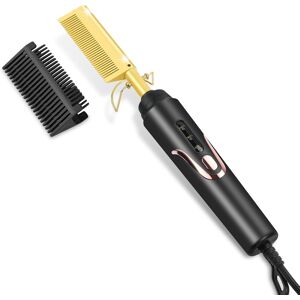 Care+ Electric Hot Comb, Hair Straightener With Teeth, Anti-Scald Straightening Comb F Care+ Electric Hot Comb, Hair Straightener With Teeth, Anti-Scald Straightening Comb F